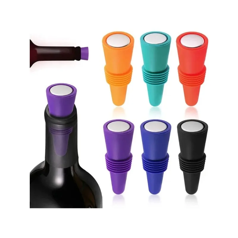 Taste Wine Beer Kitchen - Silikonowy korek do butelki wina Zestaw