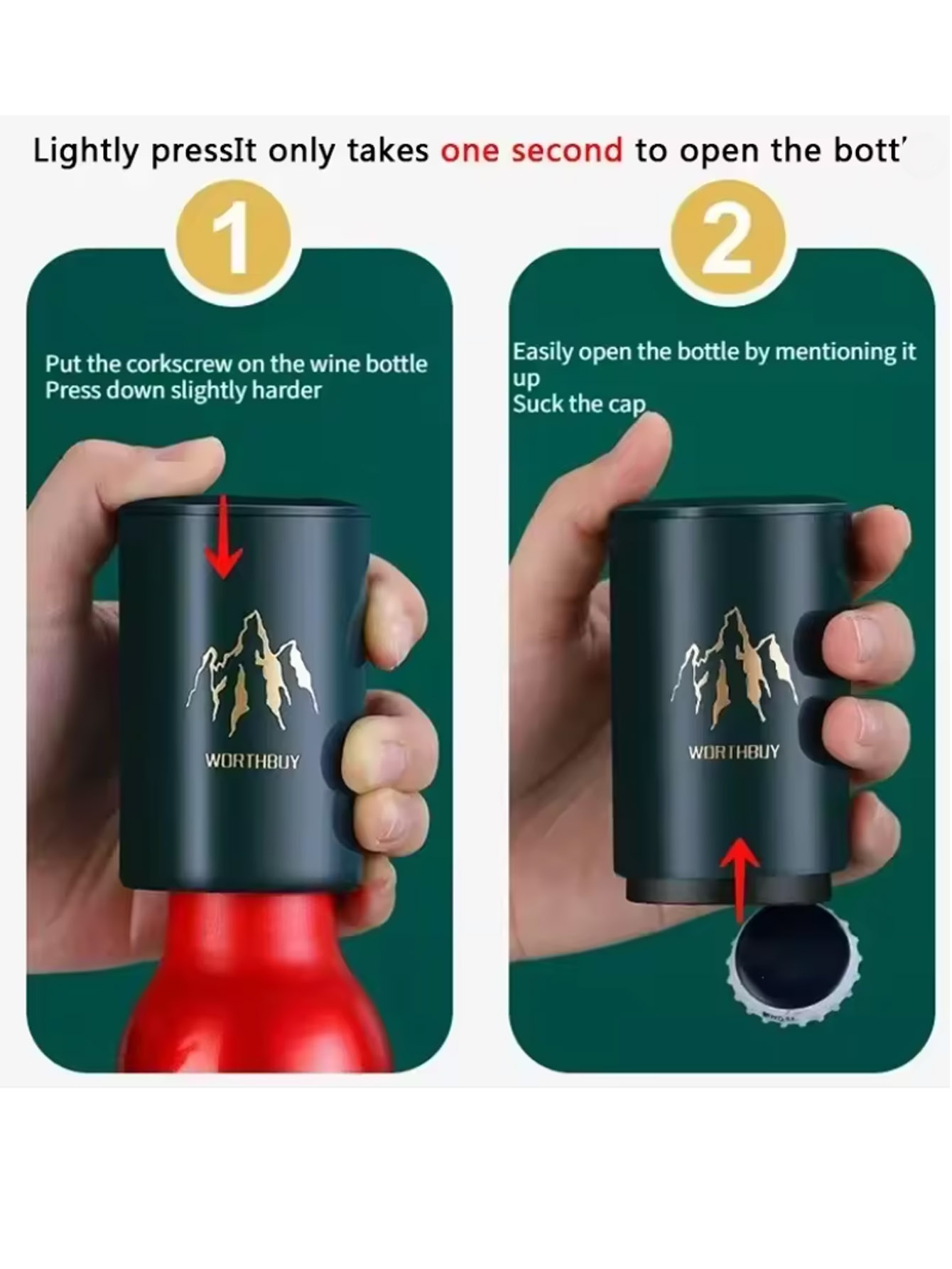 Wine Beer Opener - 1 szt. Automatyczny otwieracz do butelek