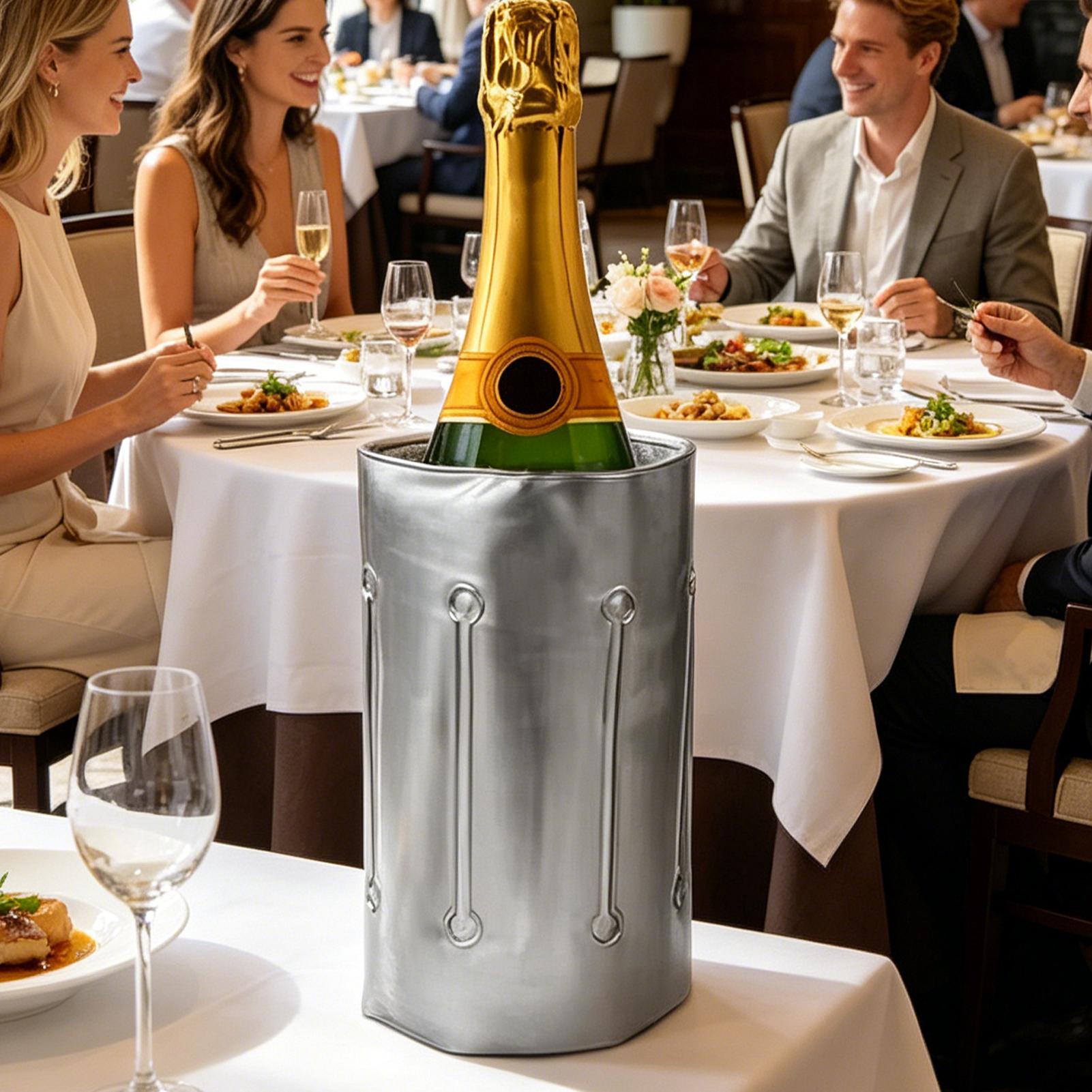 Wine Chiller Sleeve - Elastyczny, wielokrotnego użytku, przenośny, izolowany pokrowiec