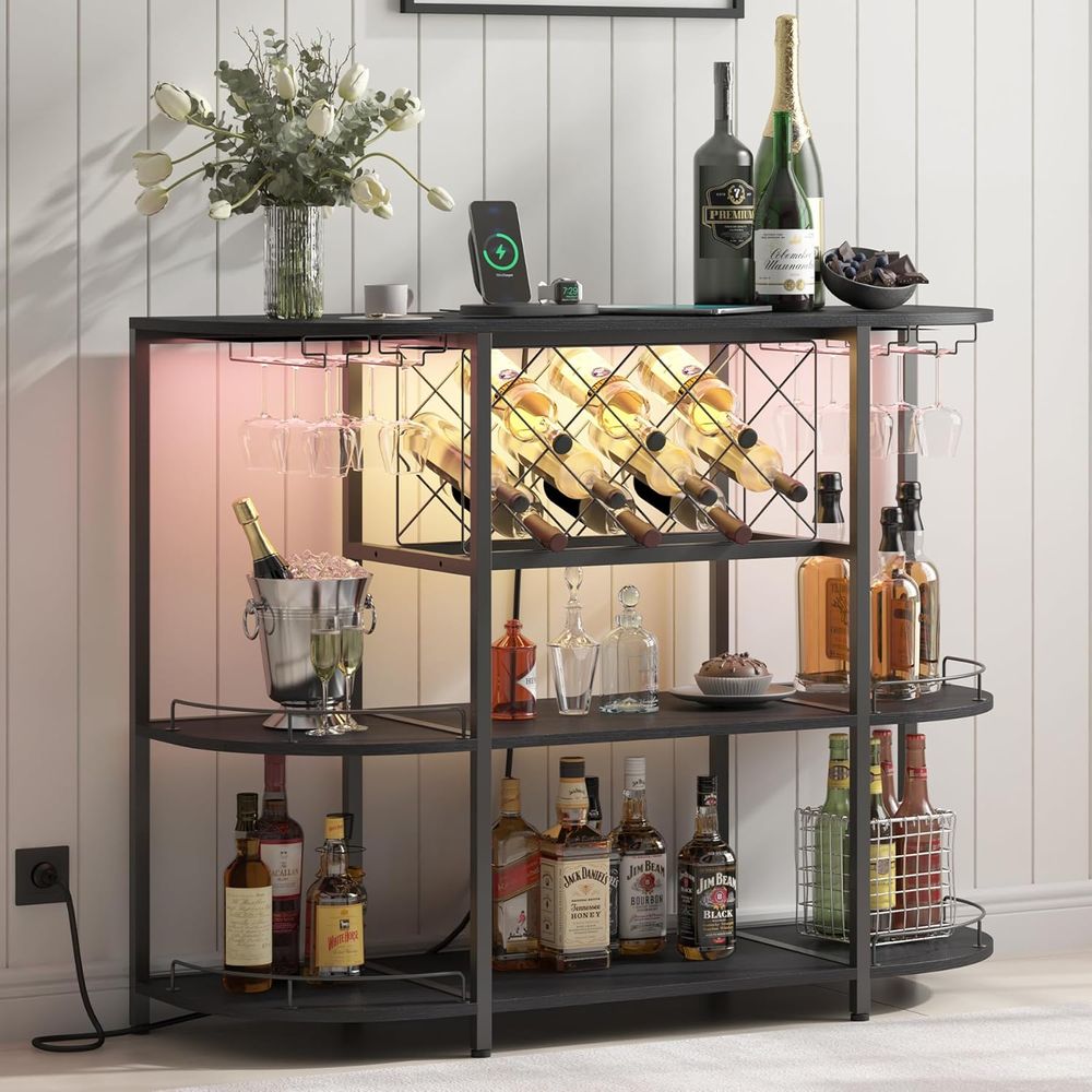 Czarny 3-poziomowy stolik kawo – Wine & Beer Unlimited Spirits recenzja i cena