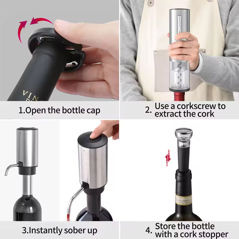 2024 Nowy projekt 4 w 1 Elektr – Wine Beer Opener recenzja i cena