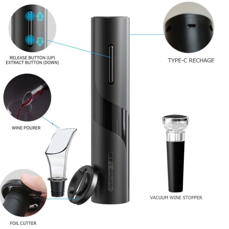Akumulatorowy wielofunkcyjny e – Wine Beer Opener recenzja i cena