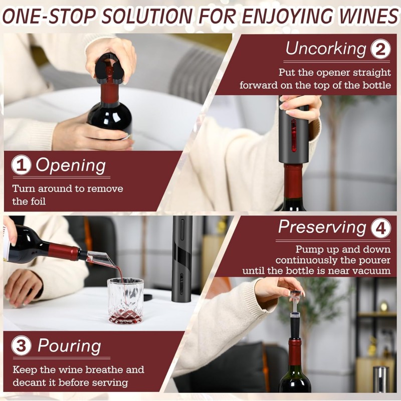 Akumulatorowy wielofunkcyjny e – Wine Beer Opener recenzja i cena